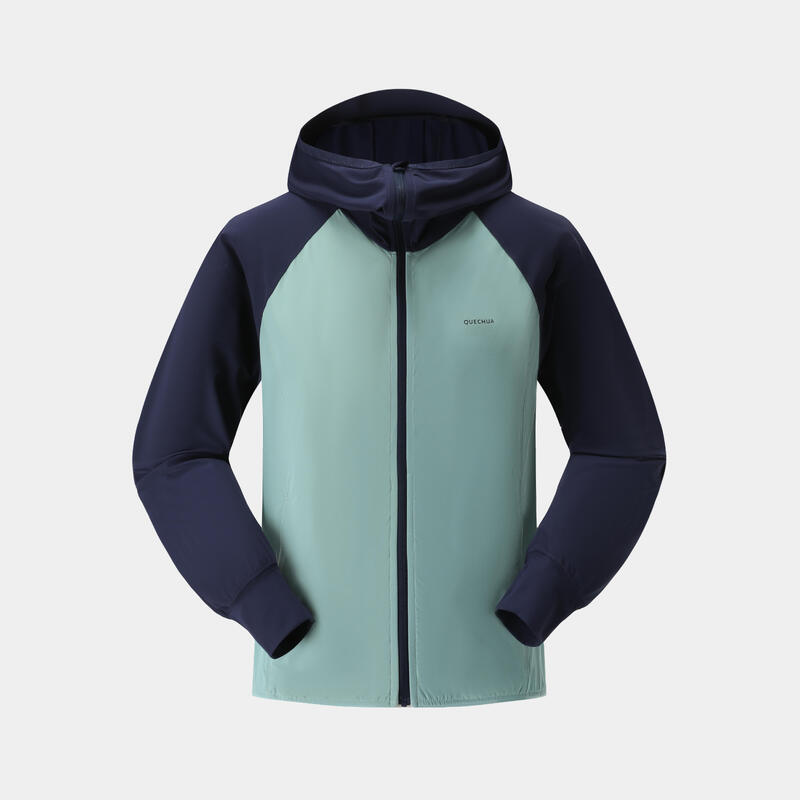 Junior hiking MH 500 knit ANTI UV jacket Navy