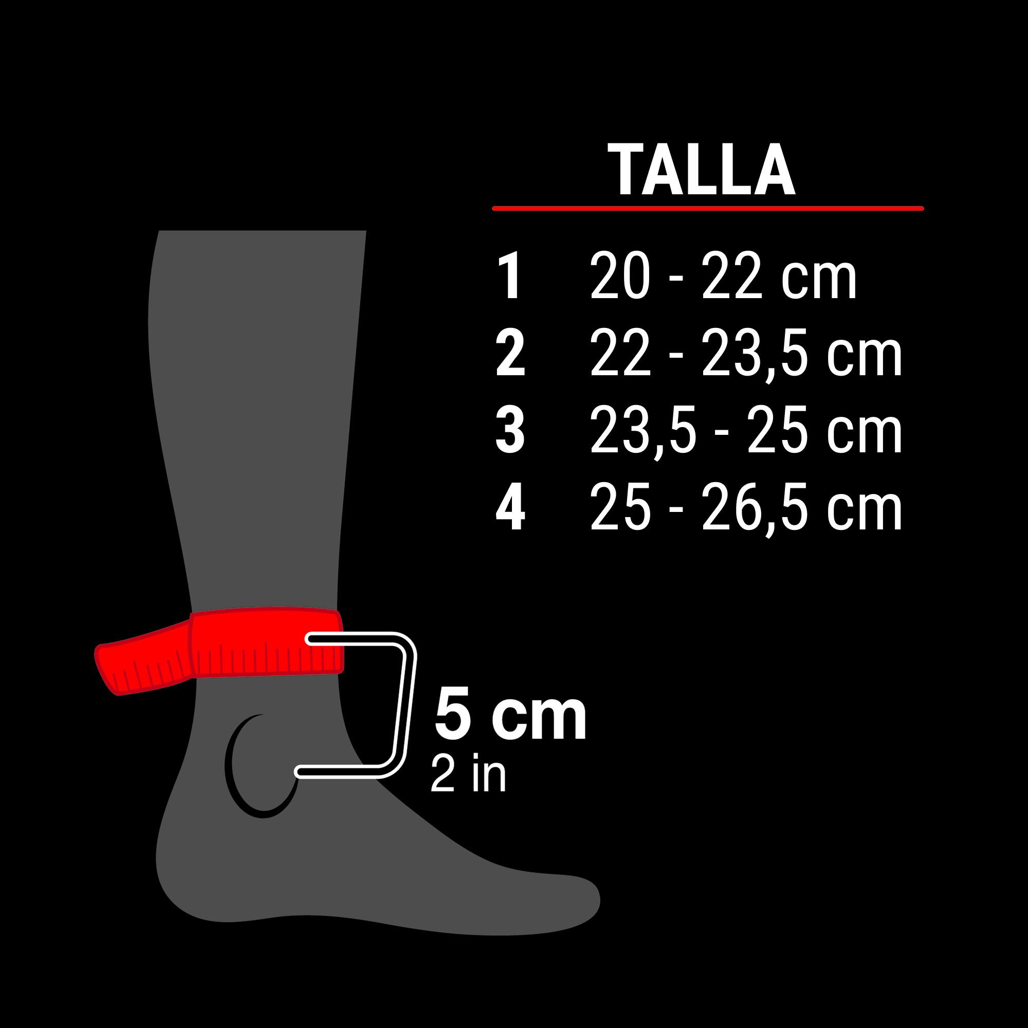 Tobillera de sujeción de ligamentos izquierda/derecha adultos - Tobillera R100 Negra 3/9