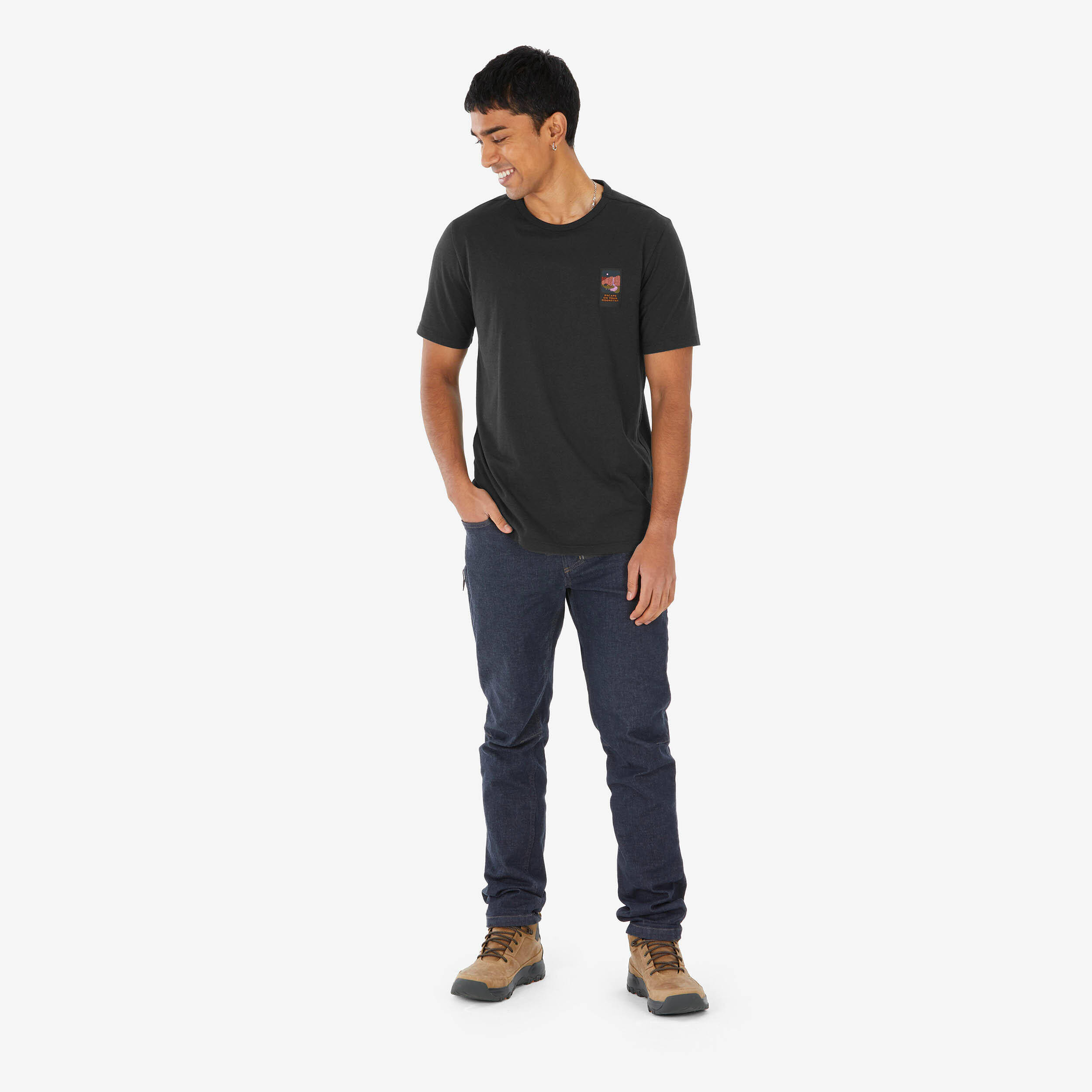 Men’s hiking trousers, NH500 Jeans - Blue -  3