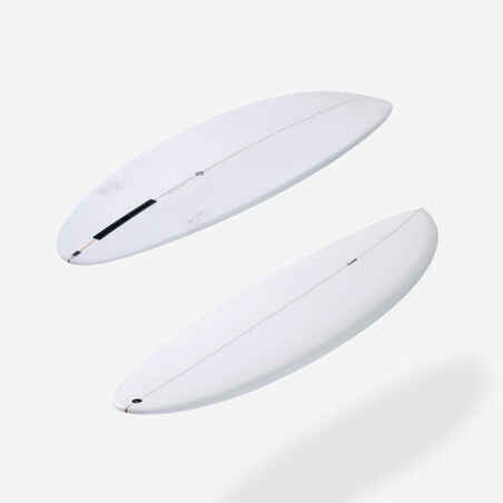 Surfboard 6'8" - 900 mid-length white