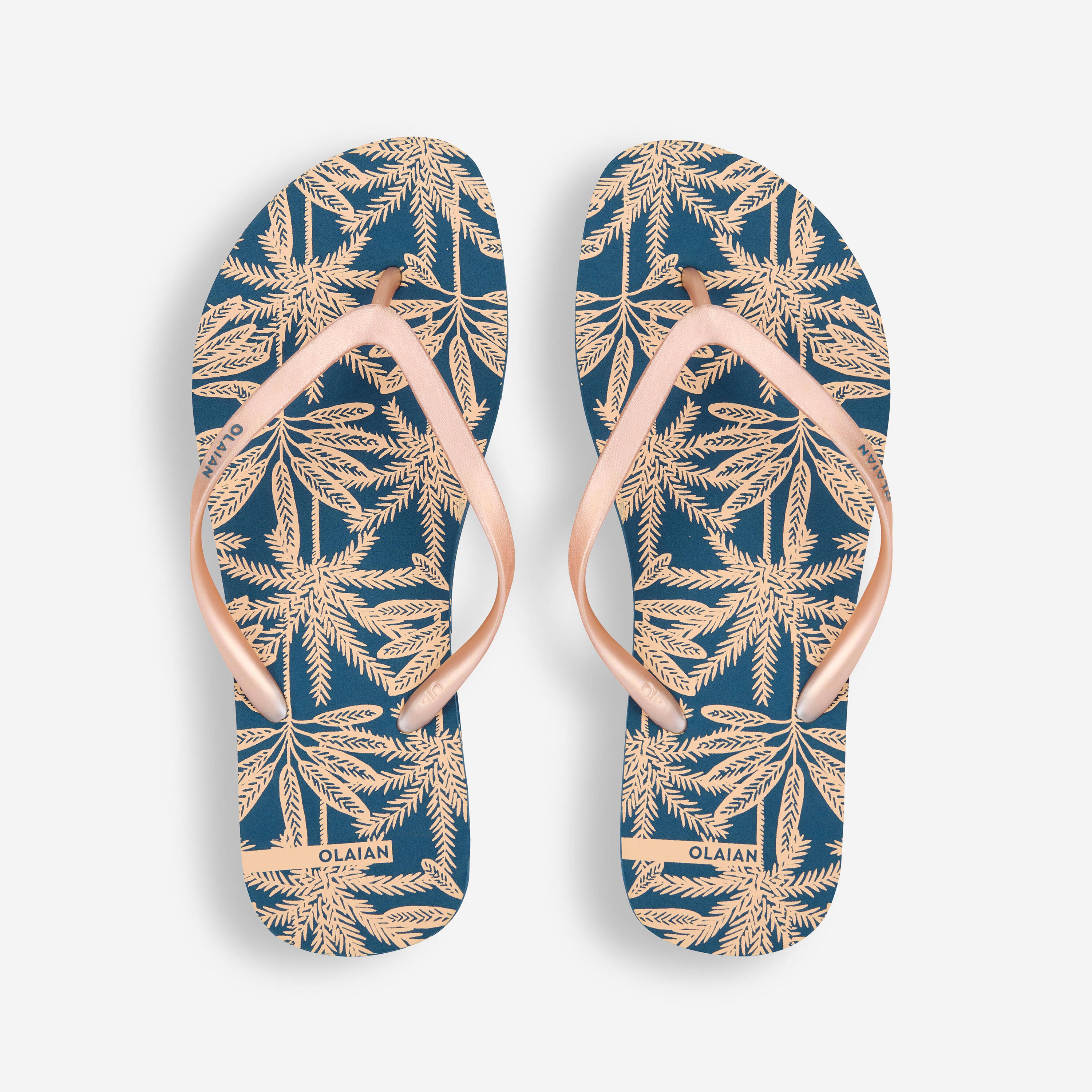 Women's flip-flops - 120 Lino blue pink -  2