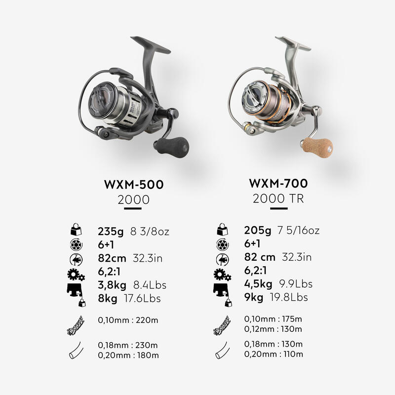 Vismolen voor vissen met kunstaas WXM 500 - 2000
