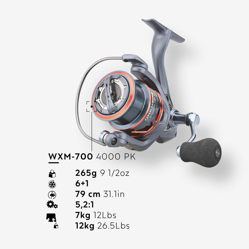 Mulinello pesca luccio con artificiali WXM 700 4000 PK
