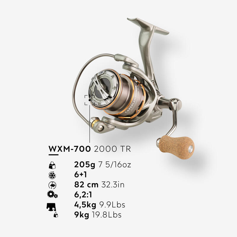 Vismolen voor vissen met kunstaas op forel WXM 700 2000 TR