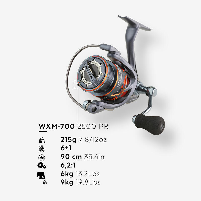 Carreto de Pesca com Amostra WXM 700 2500 PR