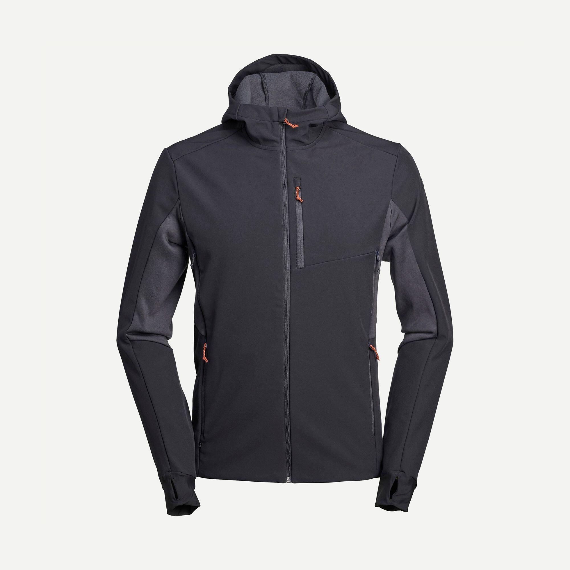 Mens Mountain Trekking Warm Softshell MT-500 Black-image-12