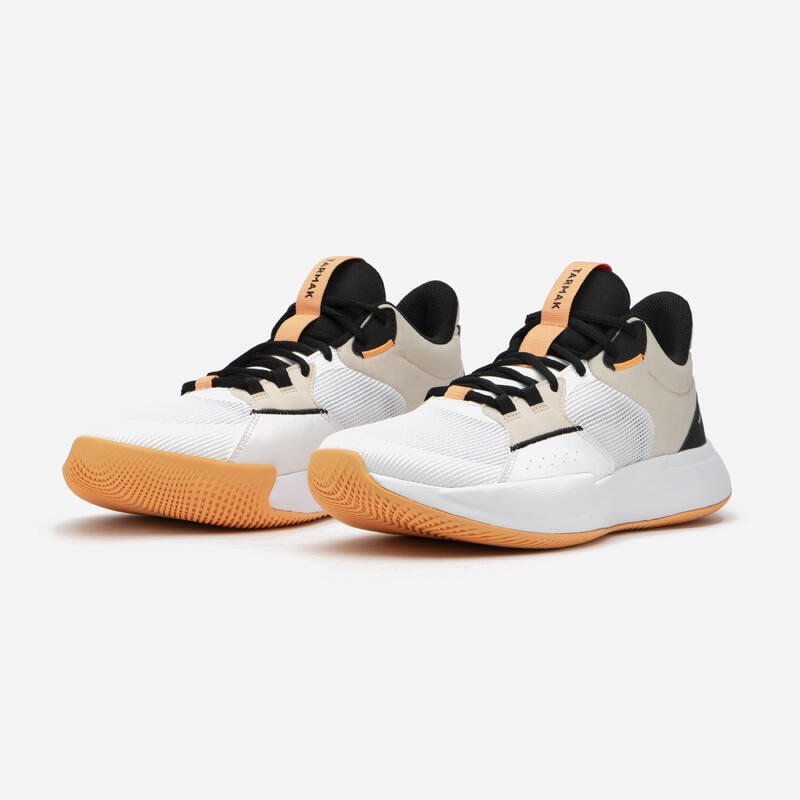 Botas de Basquetebol Homem/Mulher - FAST 500 LOW Branco