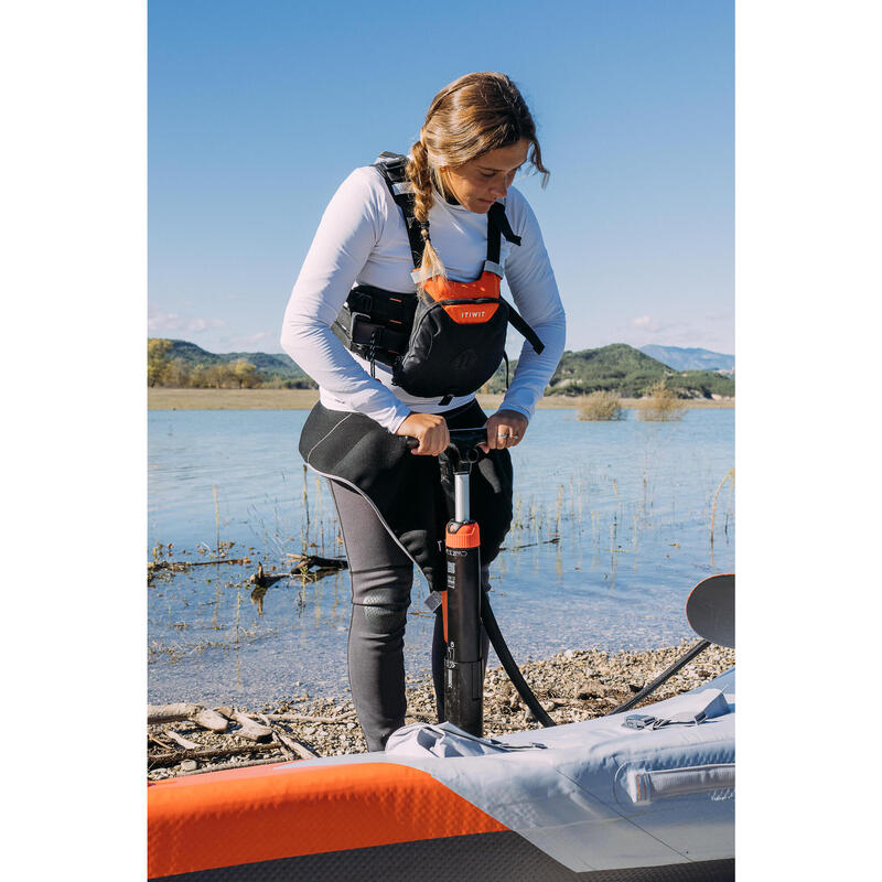 Bomba compacta de Stand up paddle e kayak dupla ação alta pressão 0-20PSI