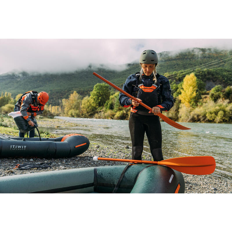 Paddel symmetrisch für Kajak/Packraft zerlegbar 4-teilig verstellbar 205‒215cm