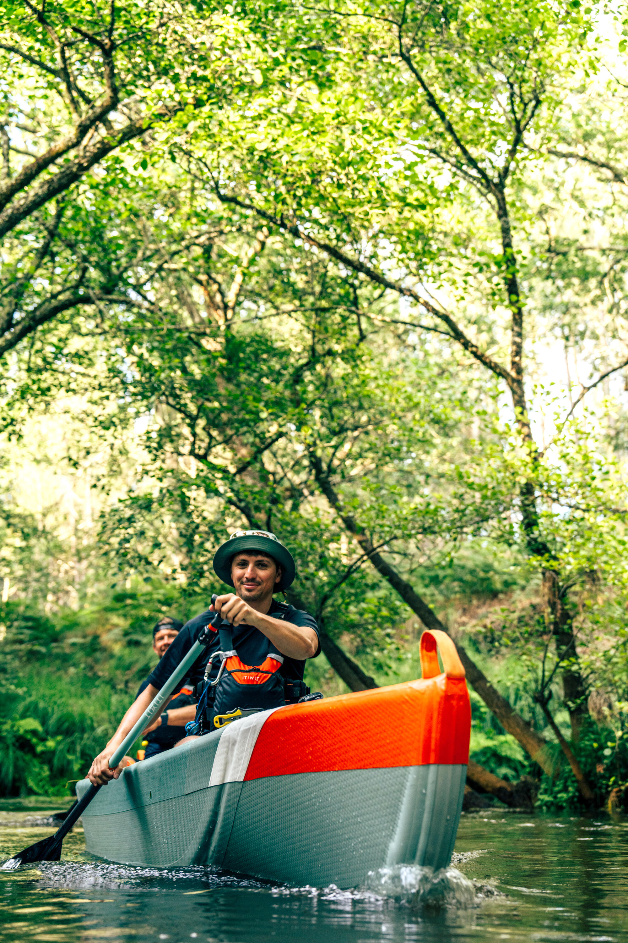 Kayak insuflável Drop Stitch alta pressão X500 4 lugares (2 adultos+2 crianças) 30/42