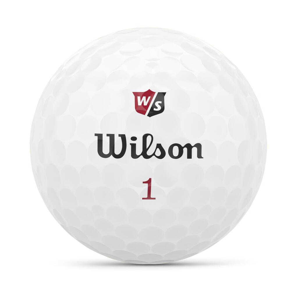 Golfipall Wilson Duo, pehme, valge x 12