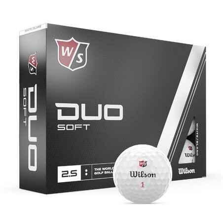 Bele žogice za golf WILSON DUO SOFT (12 kosov)