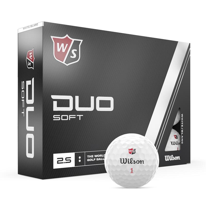 Golfbälle Wilson Duo Soft 12 Stück weiss 