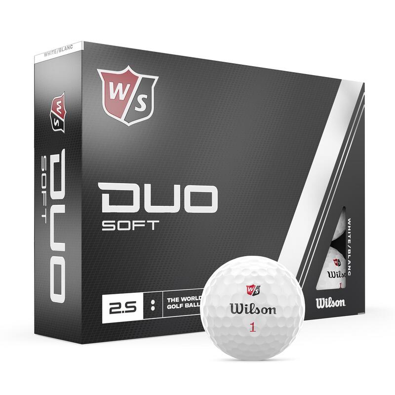 Palline golf Wilson DUO SOFT bianche x12