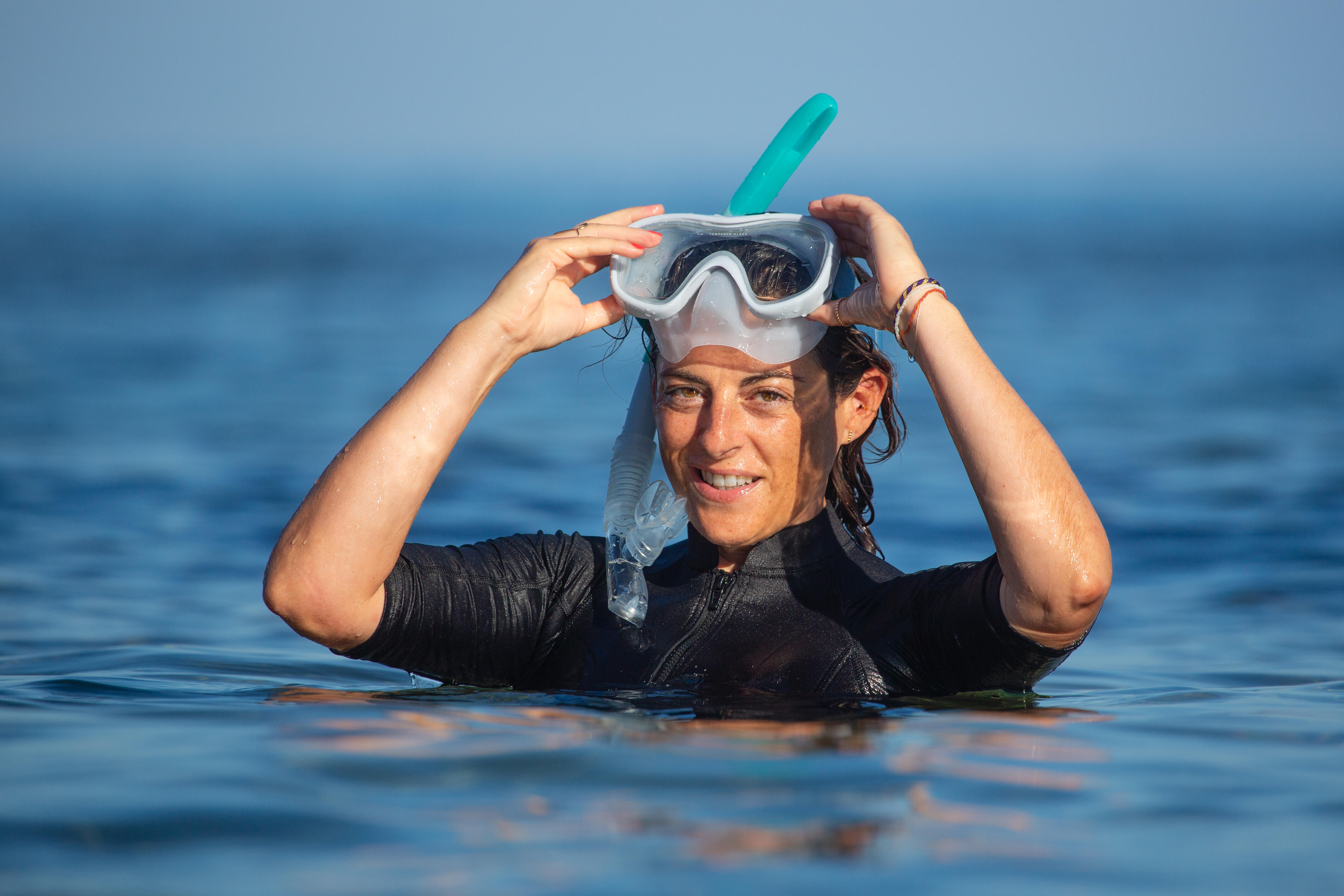 Snorkelling Mask and Snorkel - 100  - SUBEA