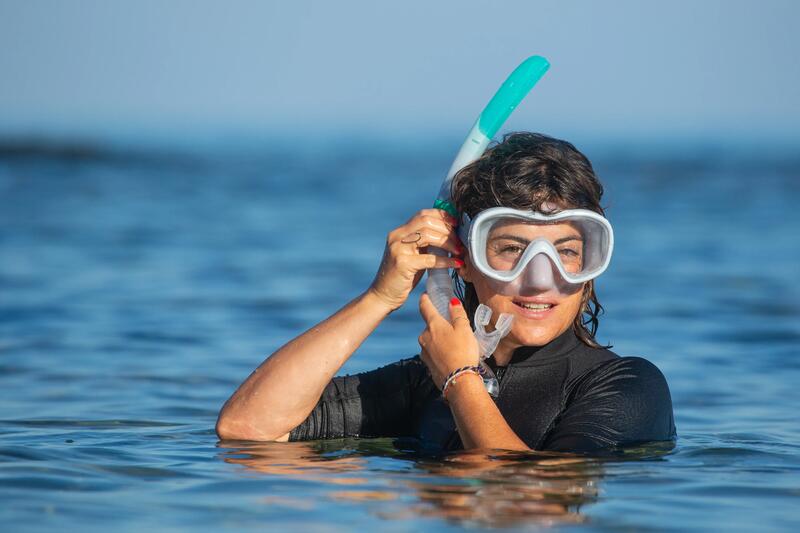 Zestaw do snorkelingu Subea Maska Fajka z zaworem 100 