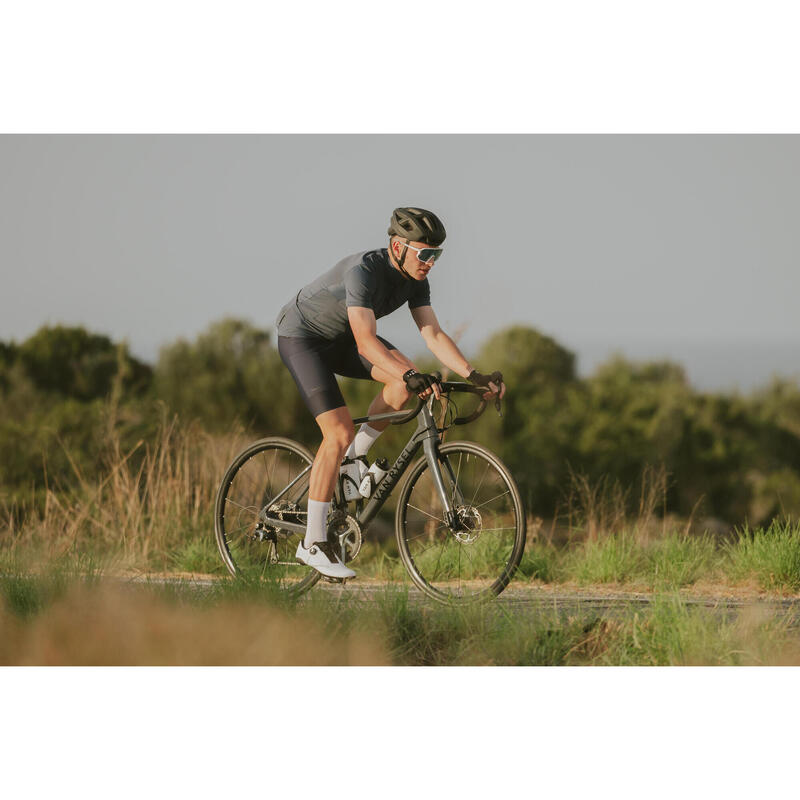 Calções Justos com Alças Ciclismo Homem Endurance Azul