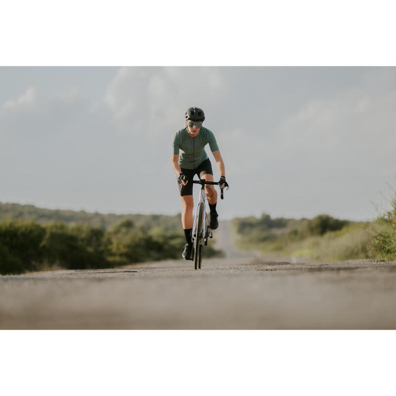 Maillot de vélo de route manches courtes été femme - Endurance cèdre