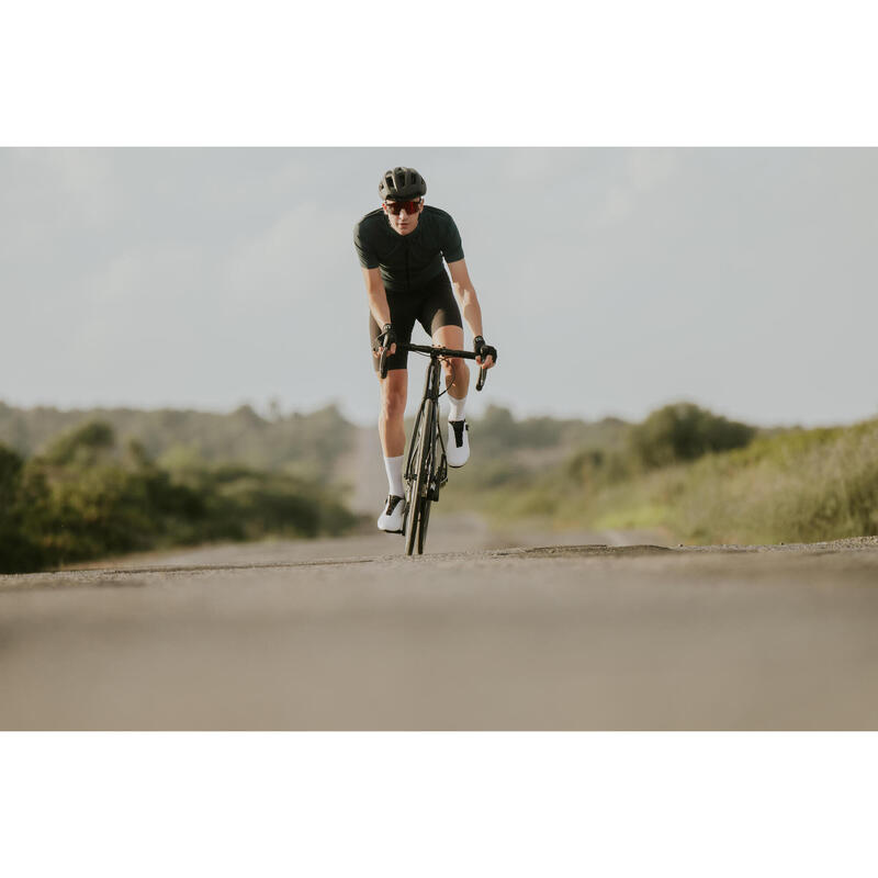 Colanți cu bretele ciclism pe șosea Endurance Negru Bărbați