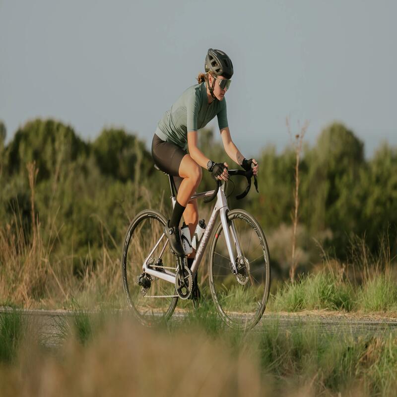Spodenki rowerowe szosowe damskie Van Rysel Endurance na szelkach
