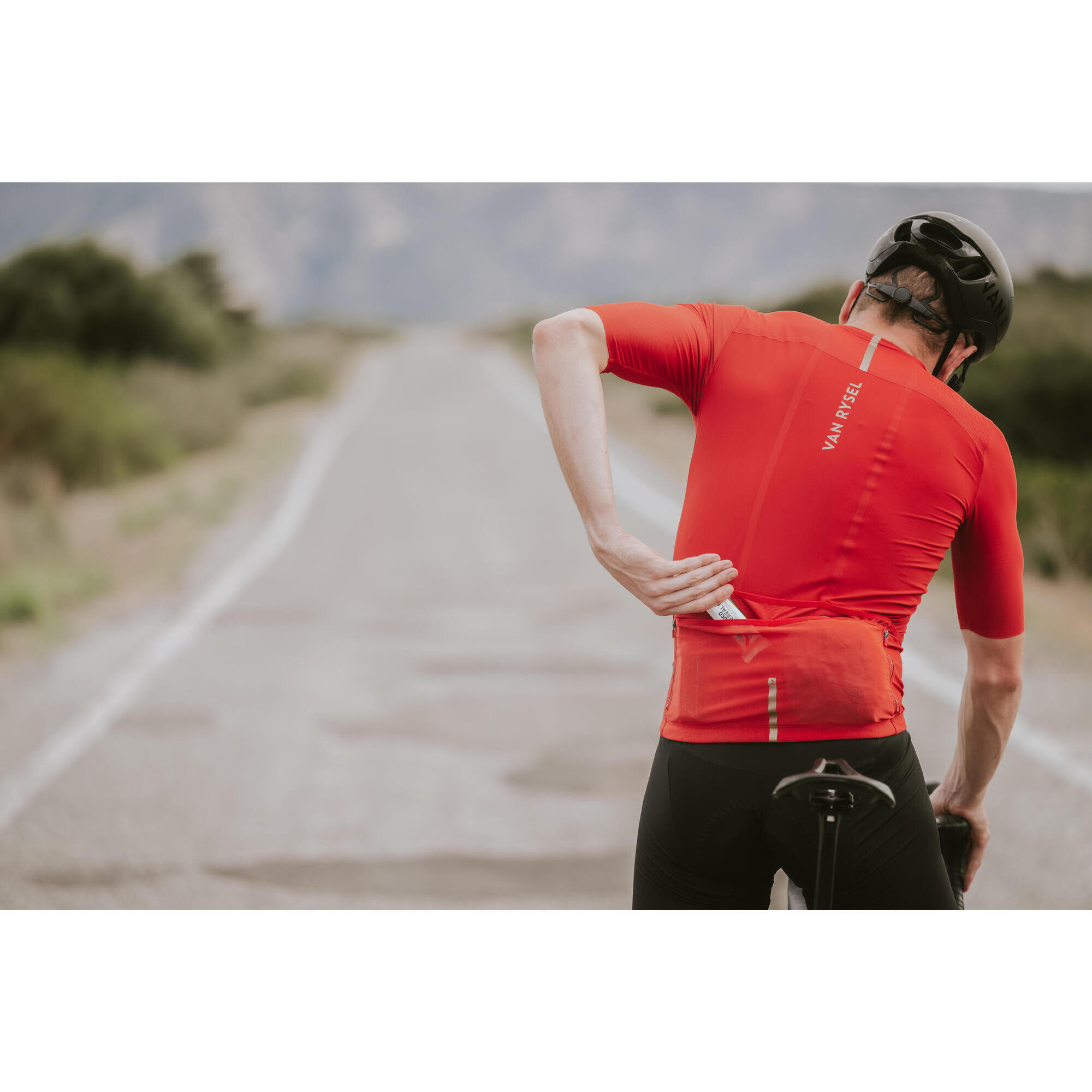 Uomo Maglia estiva a maniche corte per ciclismo su strada - ENDURANCE ULTRA 2 rosso mattone