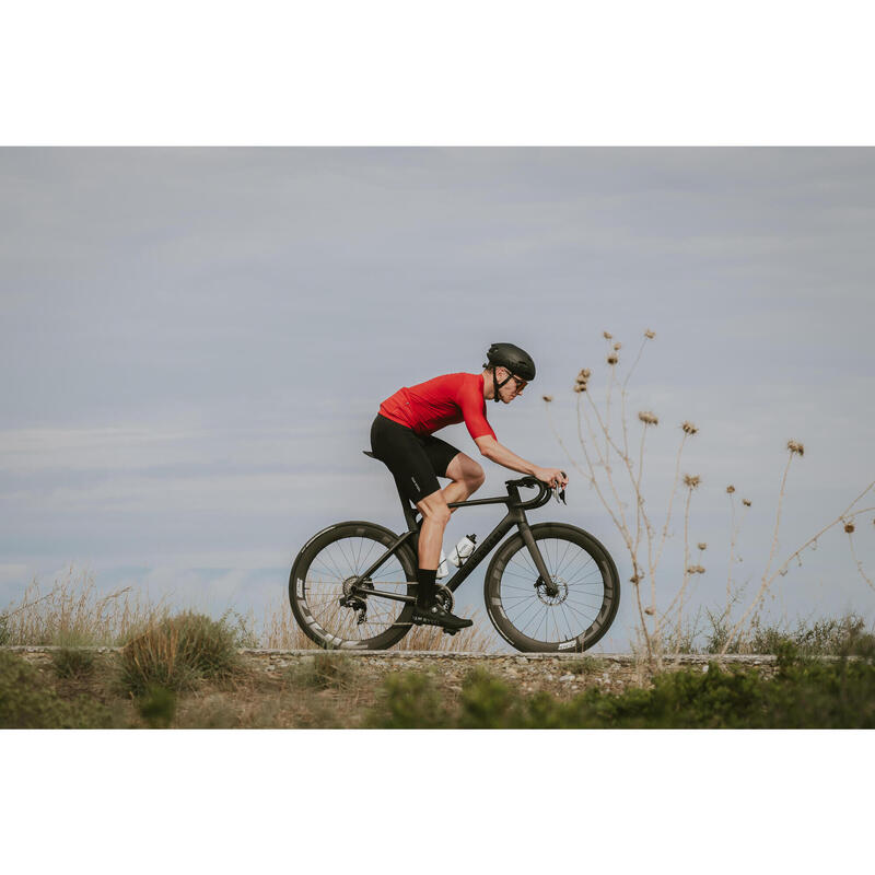 Maillot Vélo Route manches courtes été Homme - ENDURANCE ULTRA 2 rouge brique