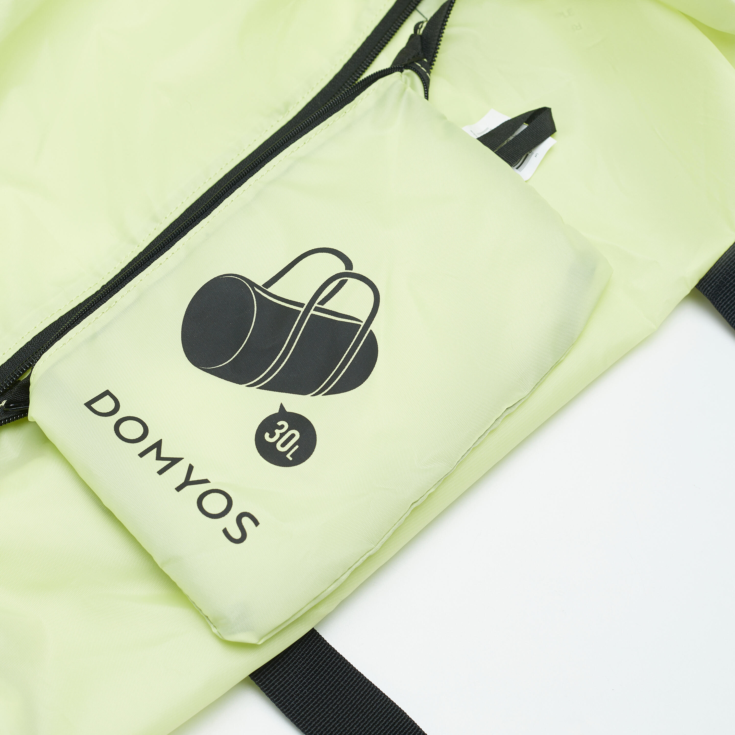 Gym Duffel Bag, Multiple Compartments, Foldable, 30L Capacity  - Pale Yellow