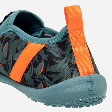 Adult's elasticated water shoes - Aquashoes 120 Awake Leaf orange