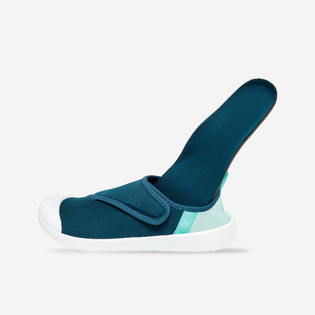 Chaussures aquatiques avec scratch Enfant - Aquashoes 120 abricot
