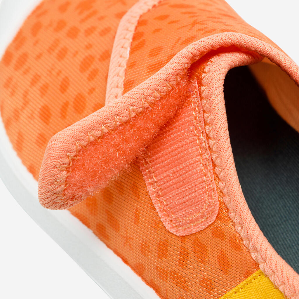 Chaussures aquatiques avec scratch Enfant - Aquashoes 120 abricot