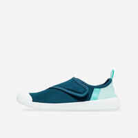 Kids’ water shoes with rip-tab - Aquashoes 120 lagoon