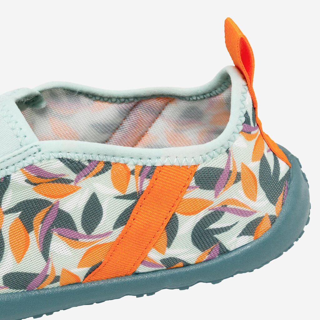 Chaussures aquatiques élastiques Adulte - aquashoes 120 awake Leaf orange