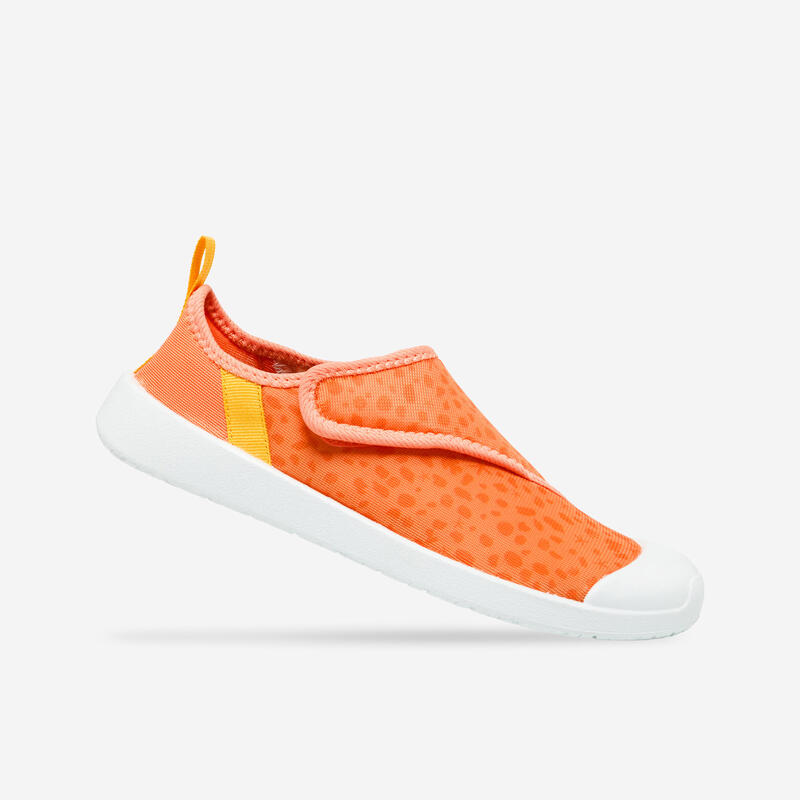 Chaussures aquatiques avec scratch Enfant - Aquashoes 120 - Abricot