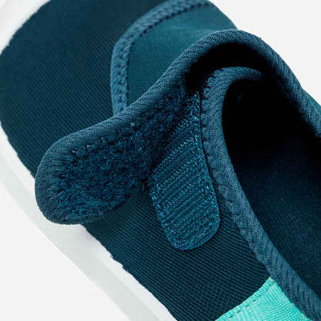 Kids’ water shoes with rip-tab - Aquashoes 120 lagoon