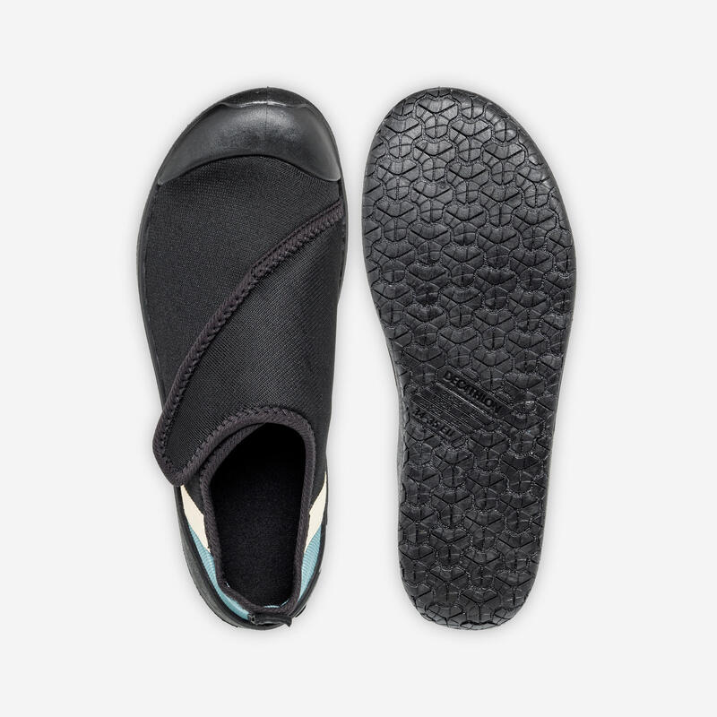 Chaussures aquatiques avec scratch Enfant - Aquashoes 120 - Noir