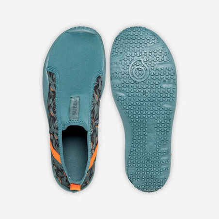 Adult's elasticated water shoes - Aquashoes 120 Awake Leaf orange