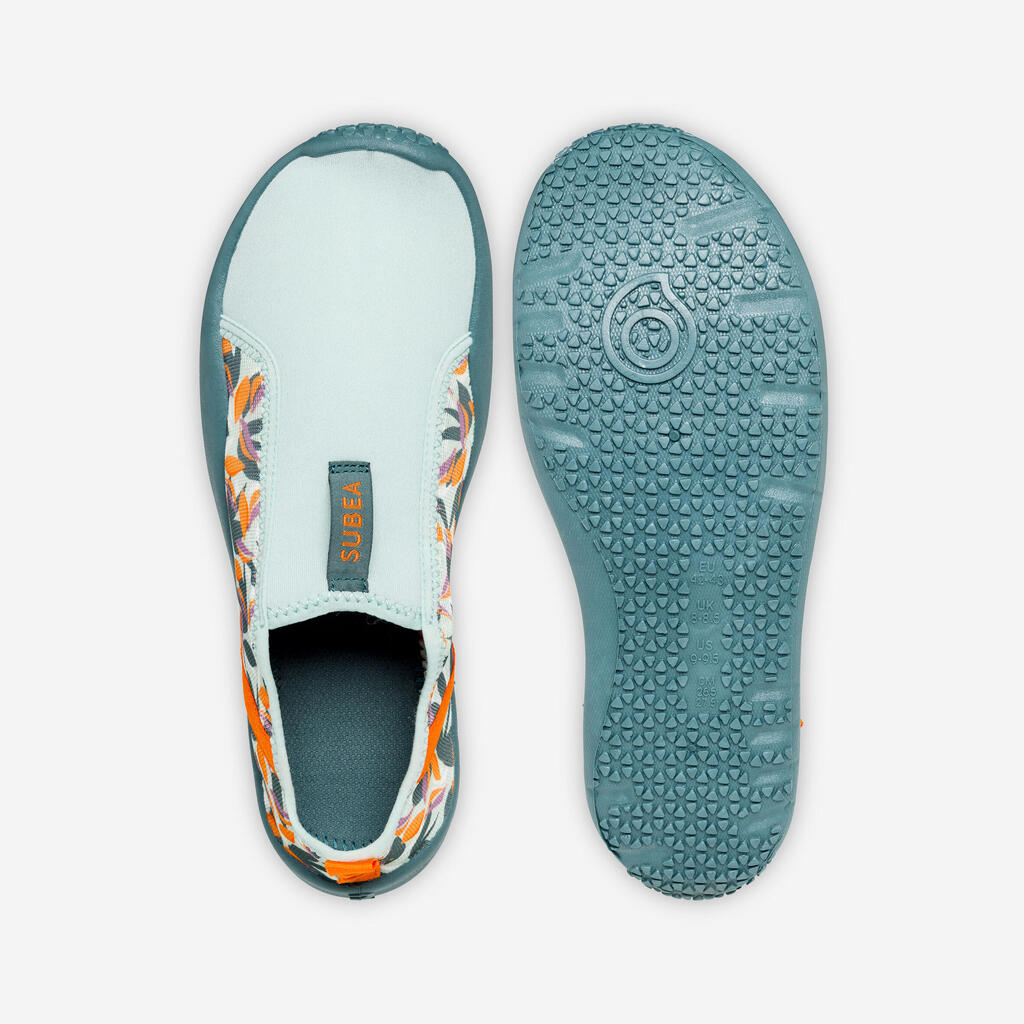 Chaussures aquatiques élastiques Adulte - aquashoes 120 awake Leaf orange