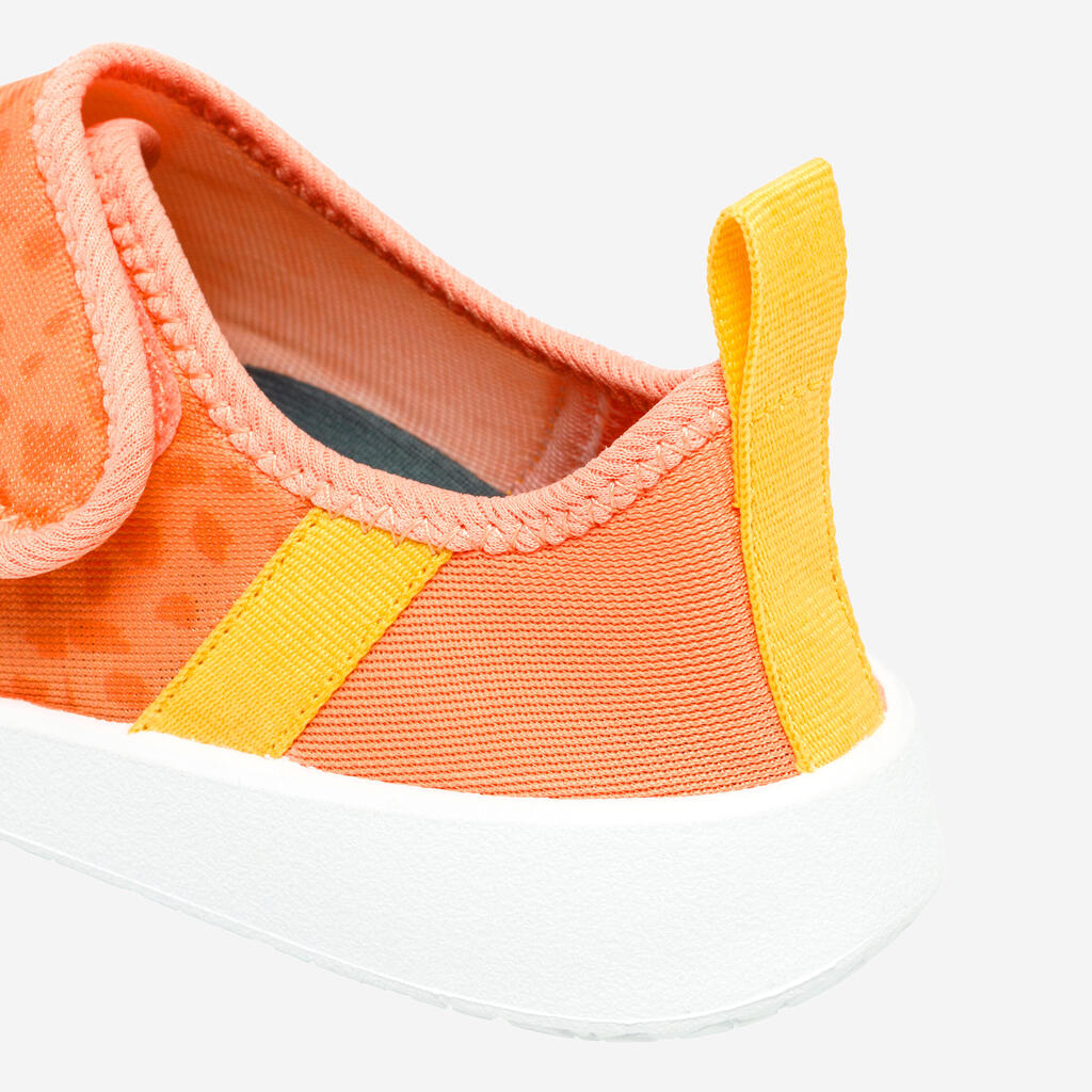 Chaussures aquatiques avec scratch Enfant - Aquashoes 120 abricot