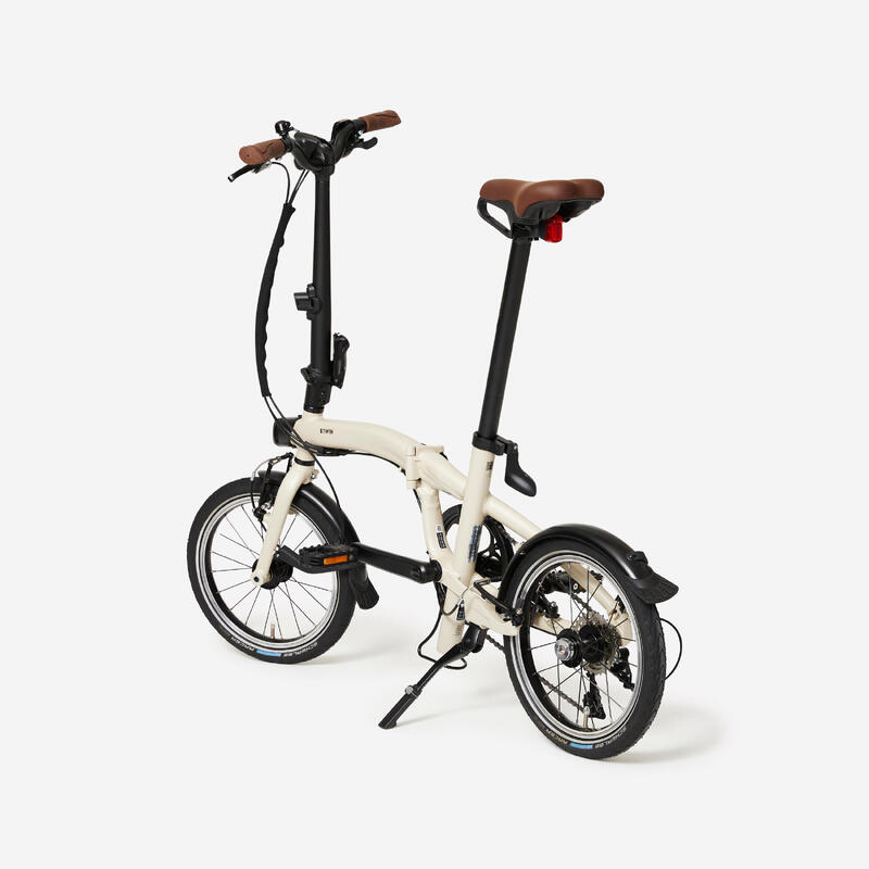 Bici pieghevole ultracompatta FOLD LIGHT 1 SECOND beige