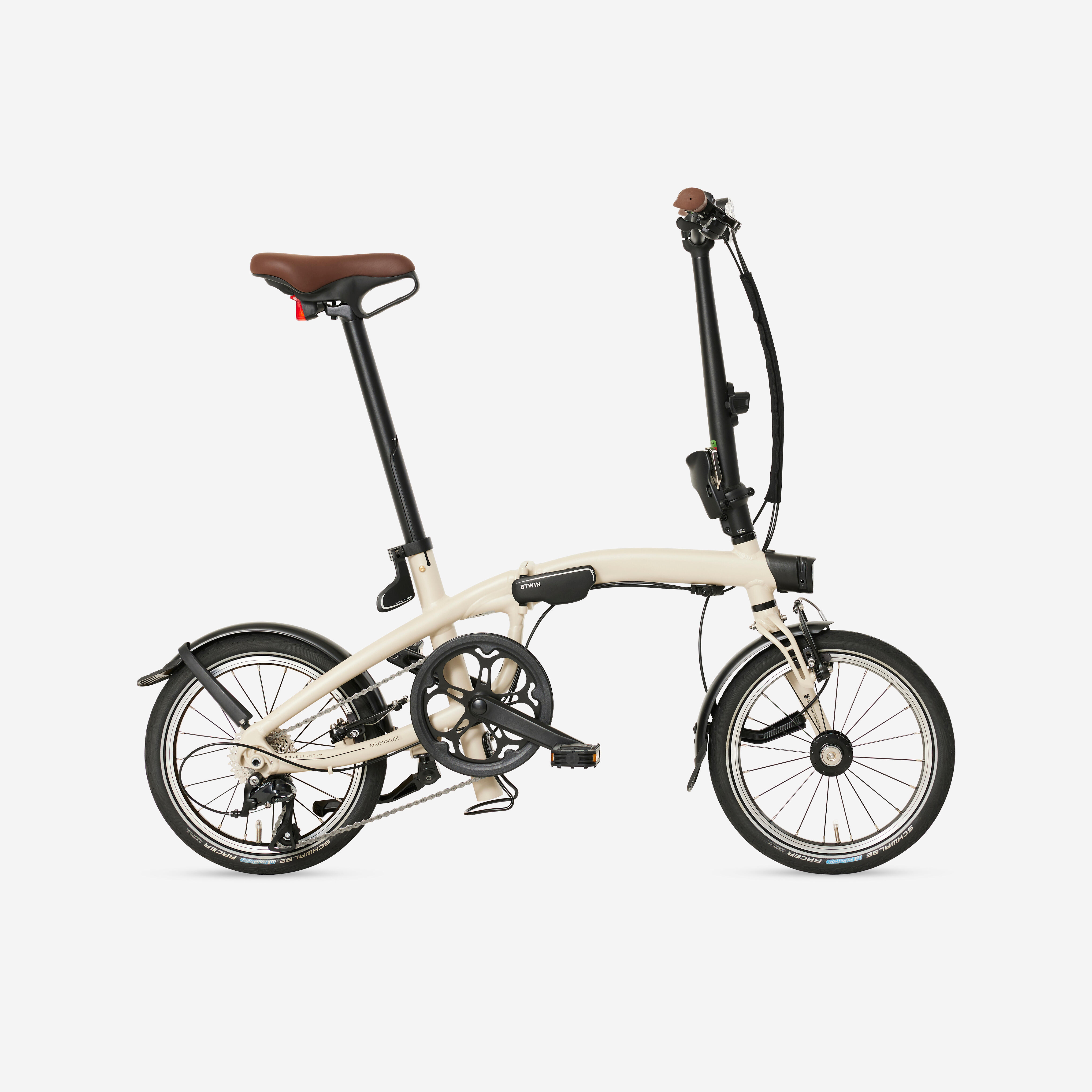 BICICLETTA ULTRA COMPATTA PIEGHEVOLE LEGGERA 1 SECONDO BEIGE