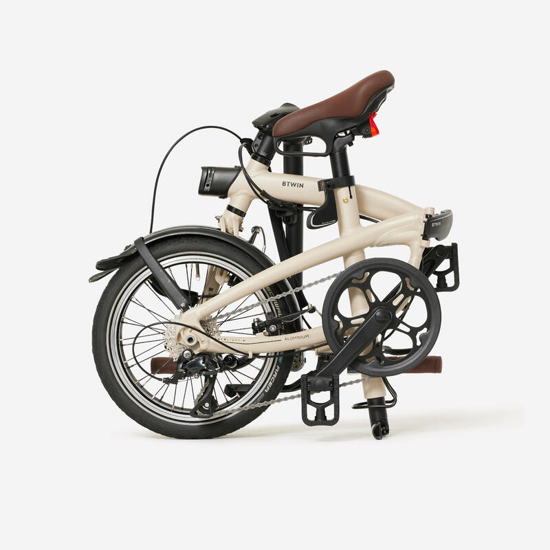 Bicicleta Plegable Fold Light Beis 1 Segundo Ultracompacta