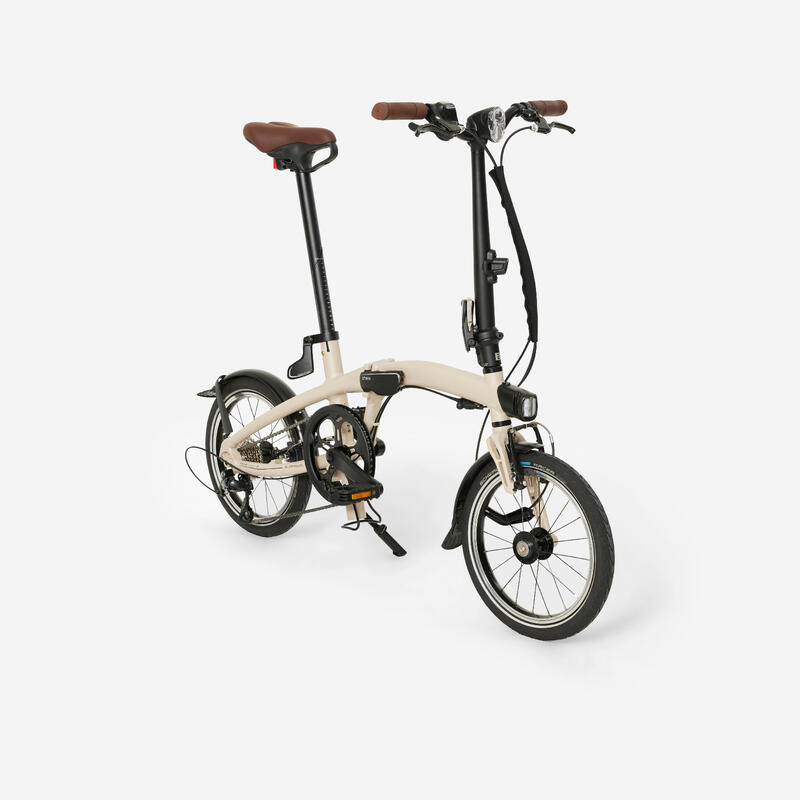 Bici pieghevole ultracompatta FOLD LIGHT 1 SECOND beige