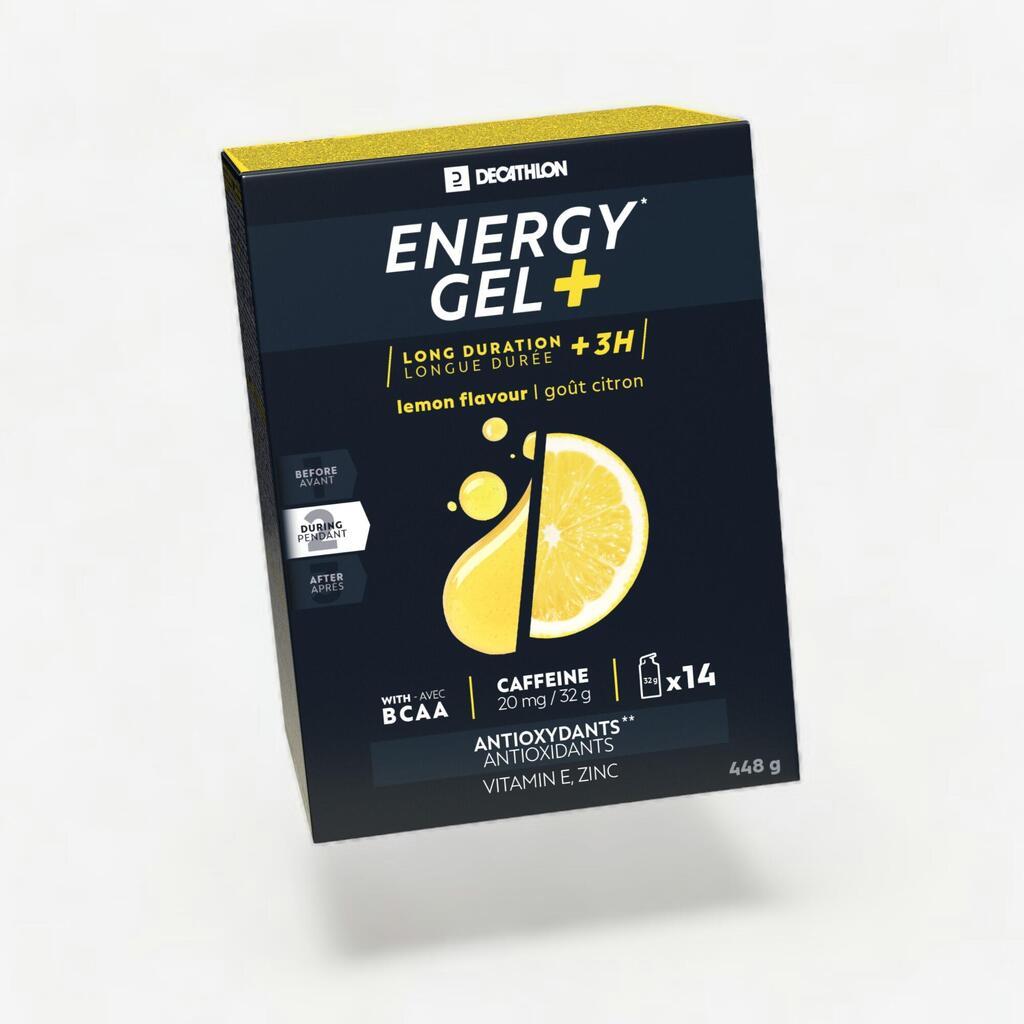 Energinis gelis ilgoms treniruotėms „Ecosize“, 14 x 32 g., citrinų skonio