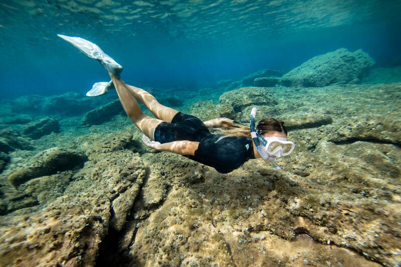 Zestaw do snorkelingu Subea Maska Fajka z zaworem 100 