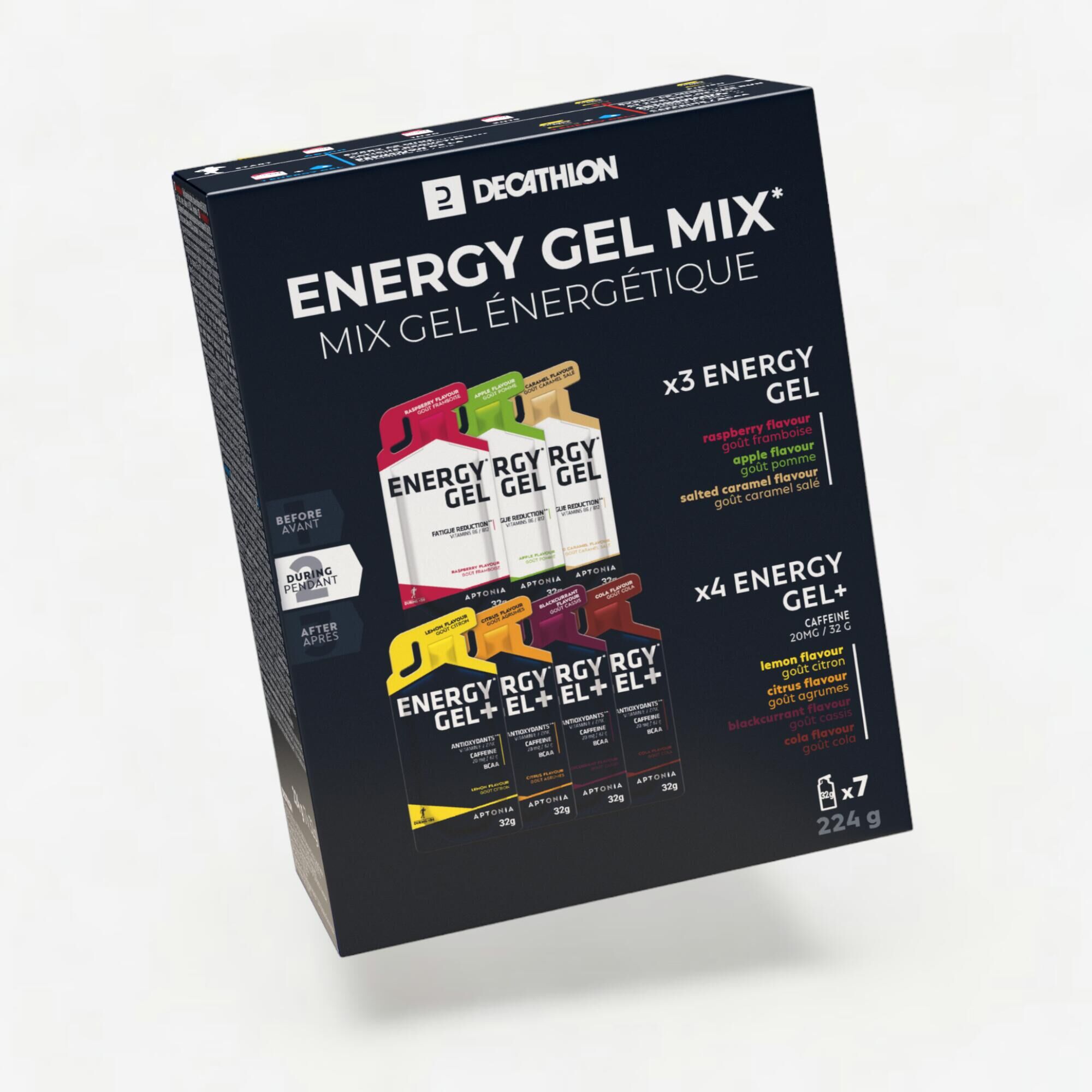 DECATHLON Pack of energy gels 7 x 32g