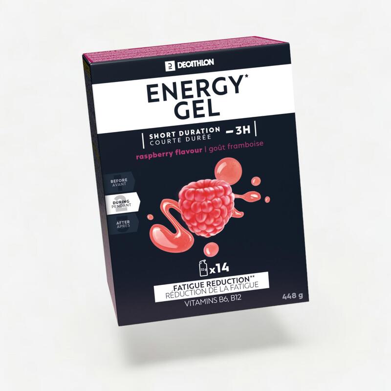 Decathlon Energiazselé, málna - 14x32 g