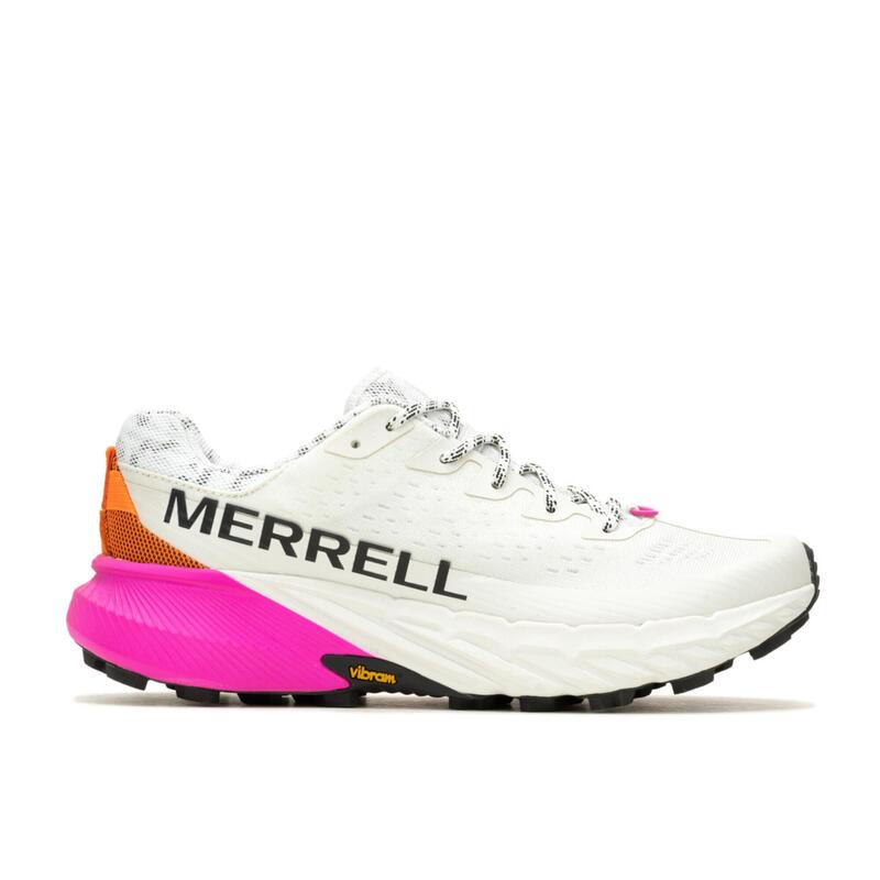 CHAUSSURES DE TRAIL RUNNING HOMME - MERRELL AGILITY PEAK 5 BLANC ORANGE ROSE