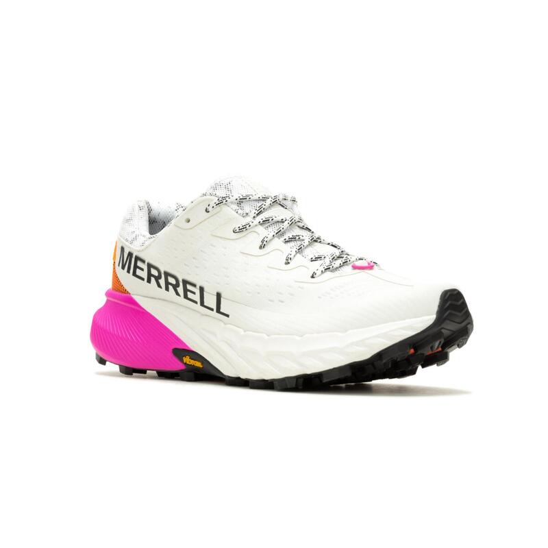 CHAUSSURES DE TRAIL RUNNING HOMME - MERRELL AGILITY PEAK 5 BLANC ORANGE ROSE