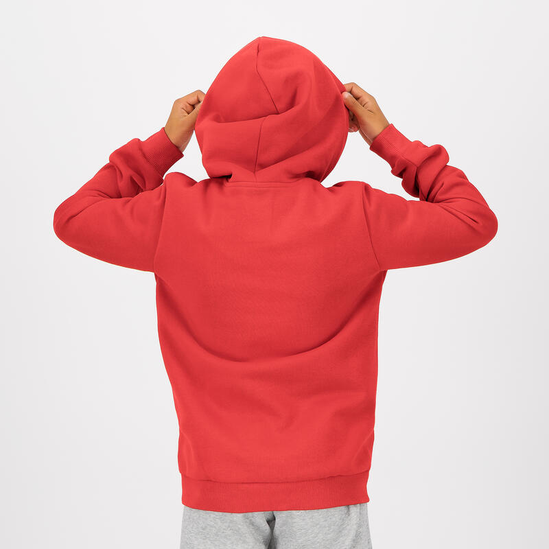 Hoodie voor gym kinderen rood met opdruk