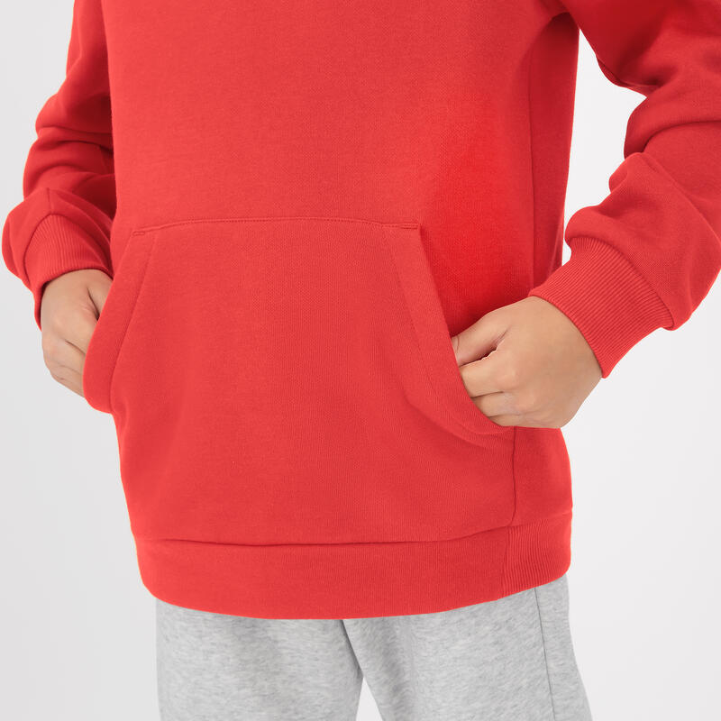 Sweatshirt de Ginástica com Capuz Criança Estampado Vermelho